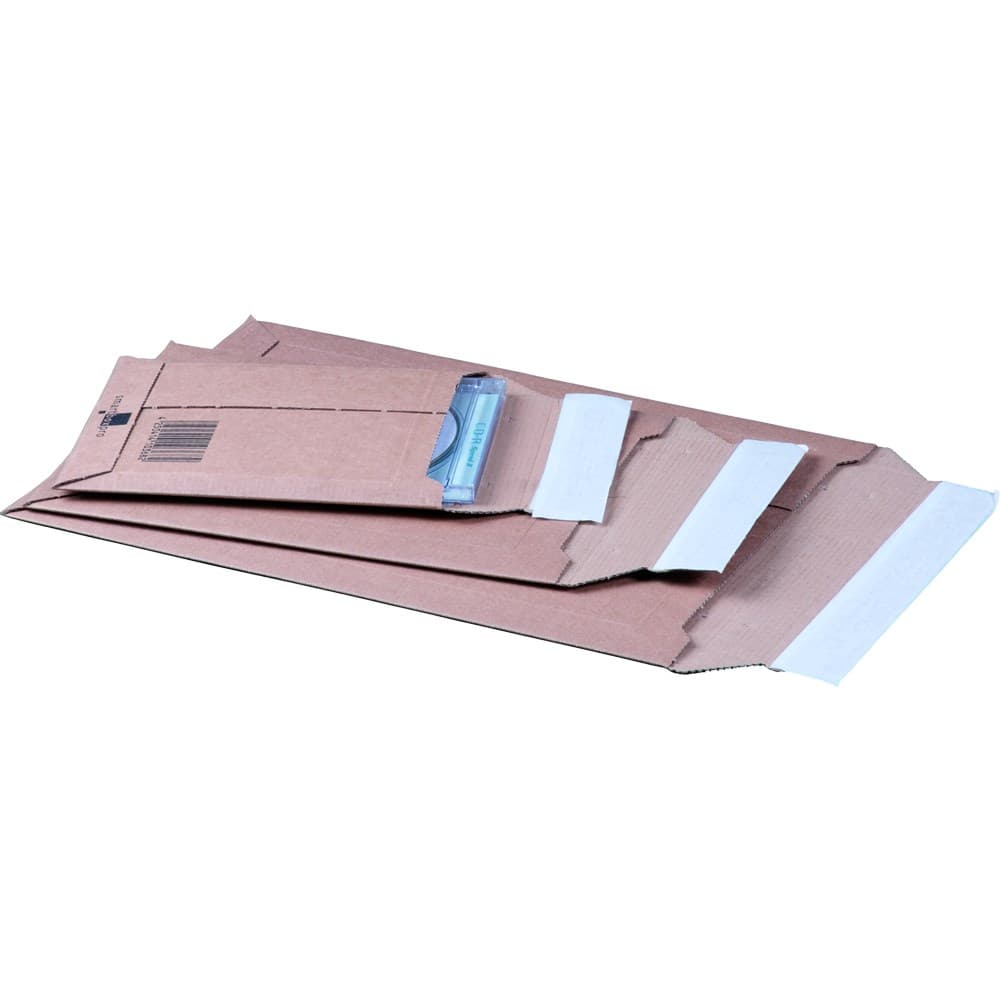 Versandtasche aus Wellpappe DVD 1-wellig braun · 150 × 250 × 50 mm