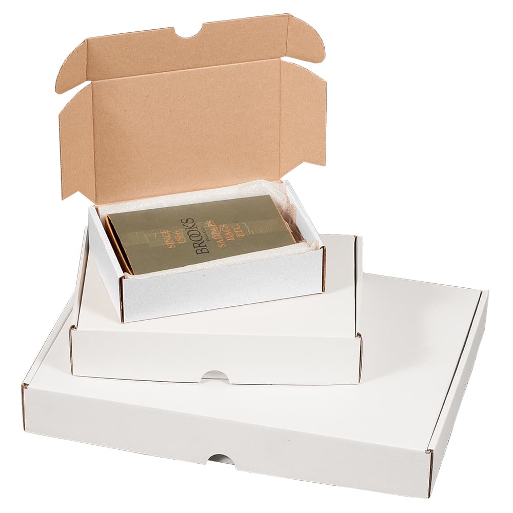 Maxibriefkarton 1-wellig weiß · 225 × 155 × 45 mm
