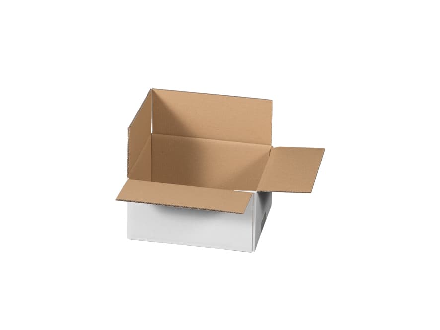 Versandkarton 1-wellig weiß · 217 × 172 × 110 mm