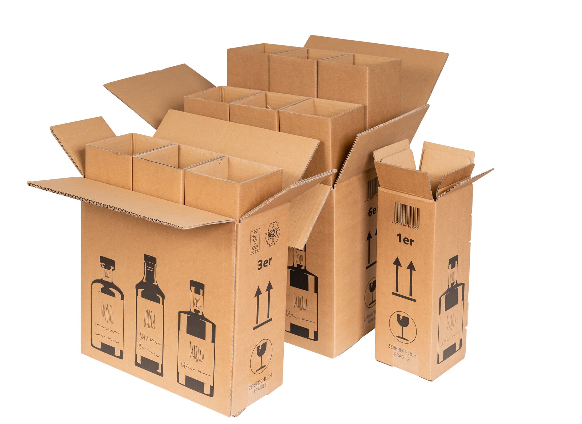Versandkarton für GIN 2-wellig braun · 326 × 115 × 278 mm