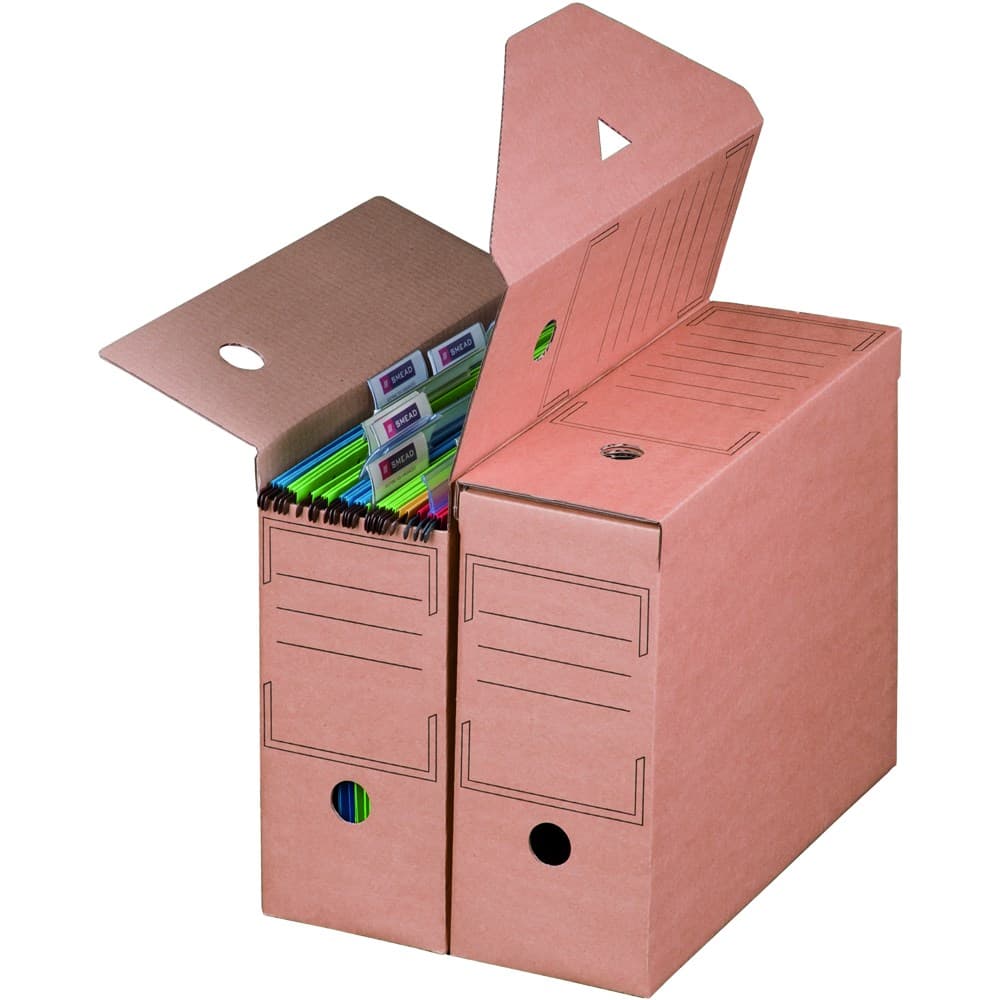 Archivbox für Hängemappen 1-wellig braun