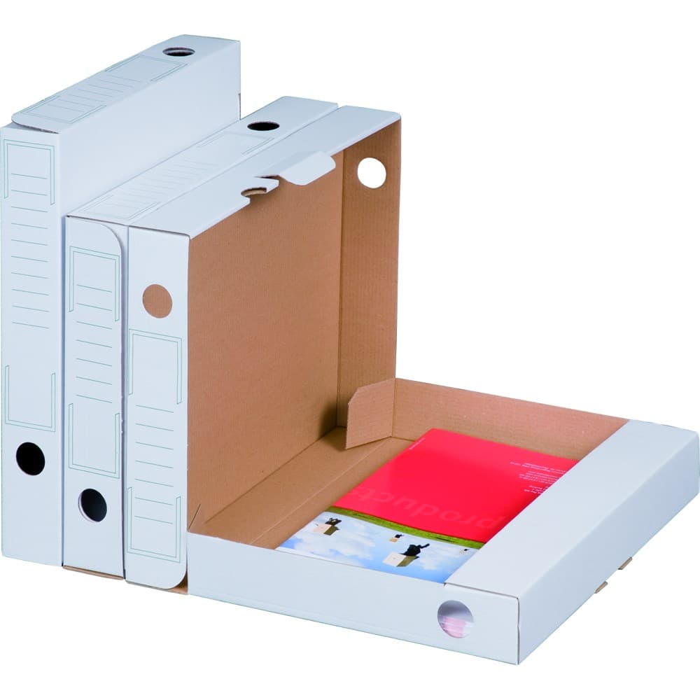 Archiv-Ablagebox 1-wellig weiß