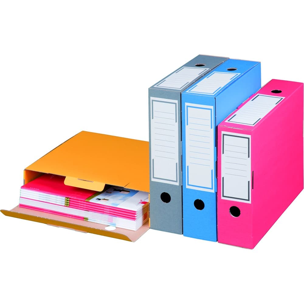 Archiv-Ablagebox 1-wellig rot · 315 × 260 × 96 mm