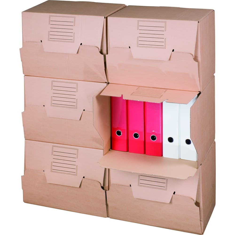 Archivbox 1-wellig braun · 426 × 326 × 295 mm