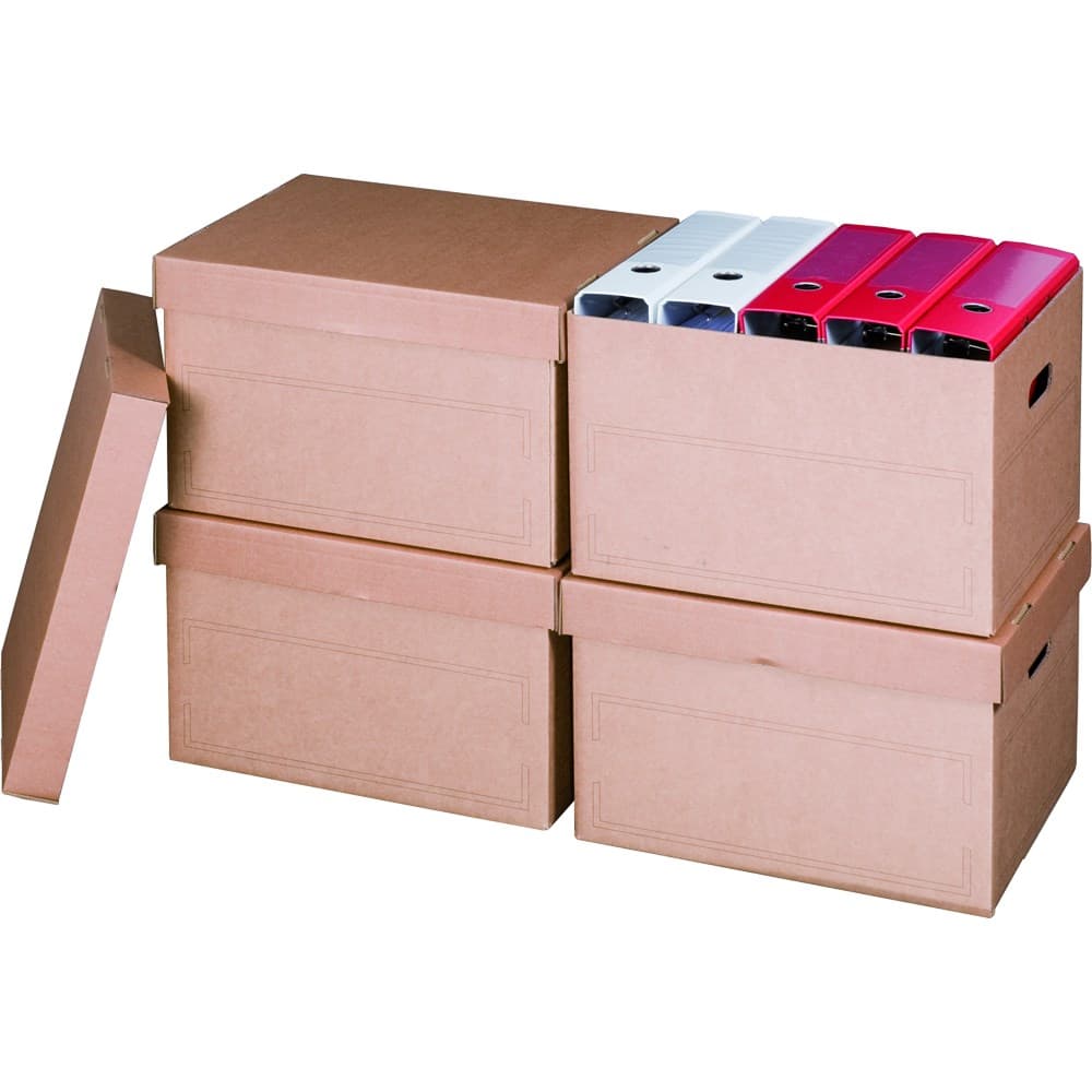 Archivbox 1-wellig braun · 414 × 331 × 266 mm