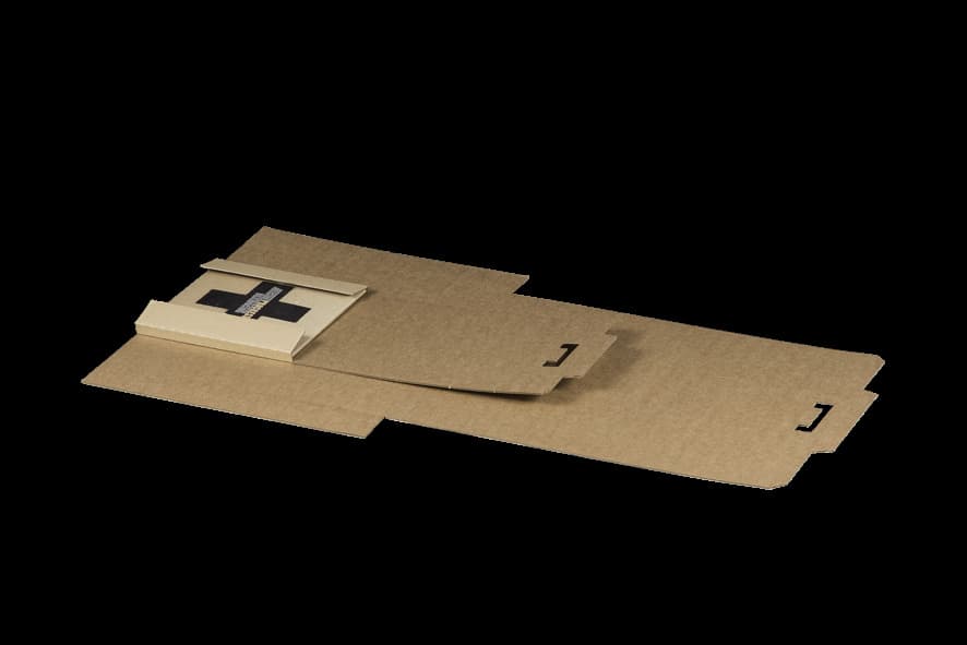 Versandverpackung für Schallplatten 1-wellig braun · 185 × 185 × 10 mm