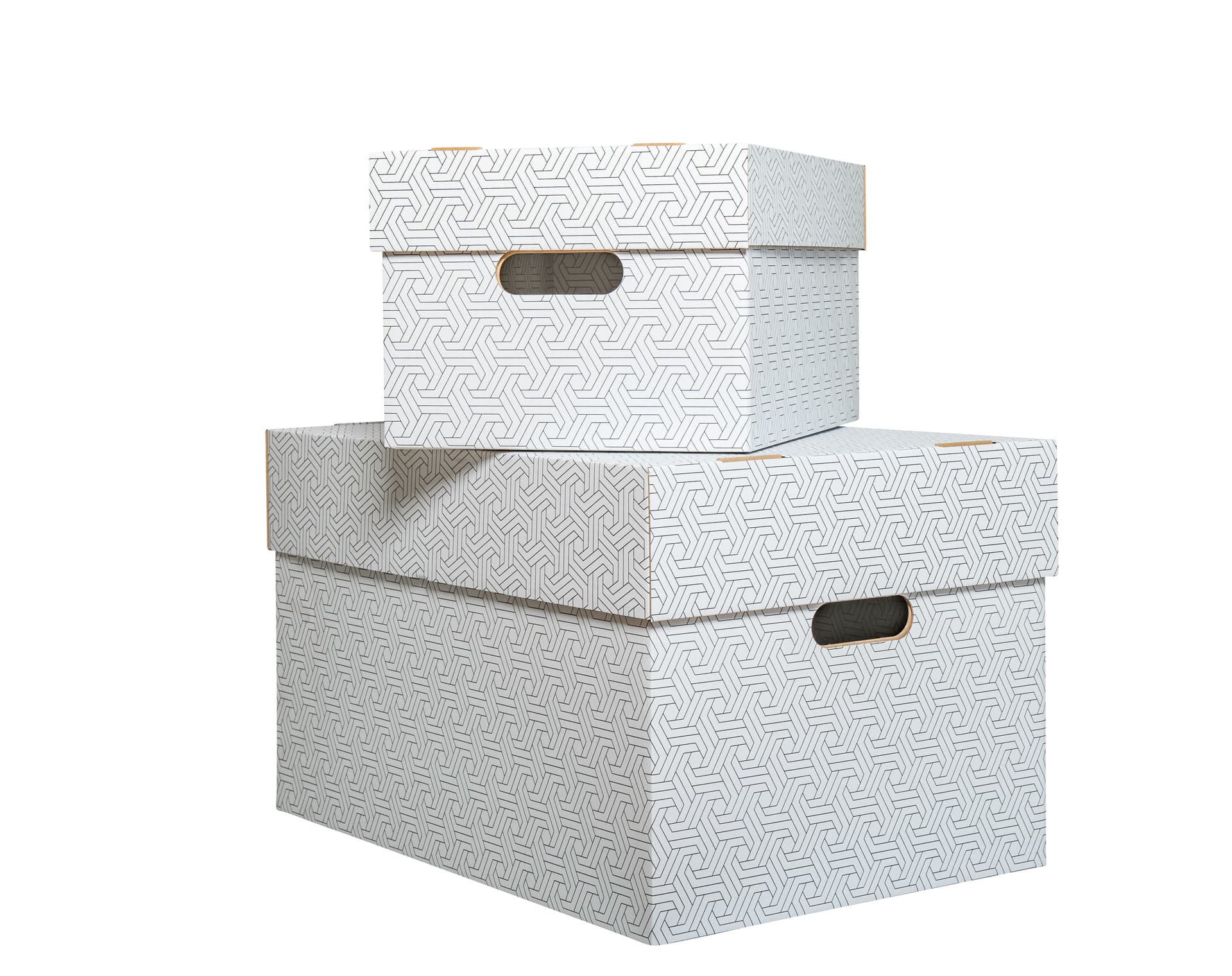 Aufbewahrungsbox mit Deckel 1-wellig weiß · 493 × 343 × 295 mm