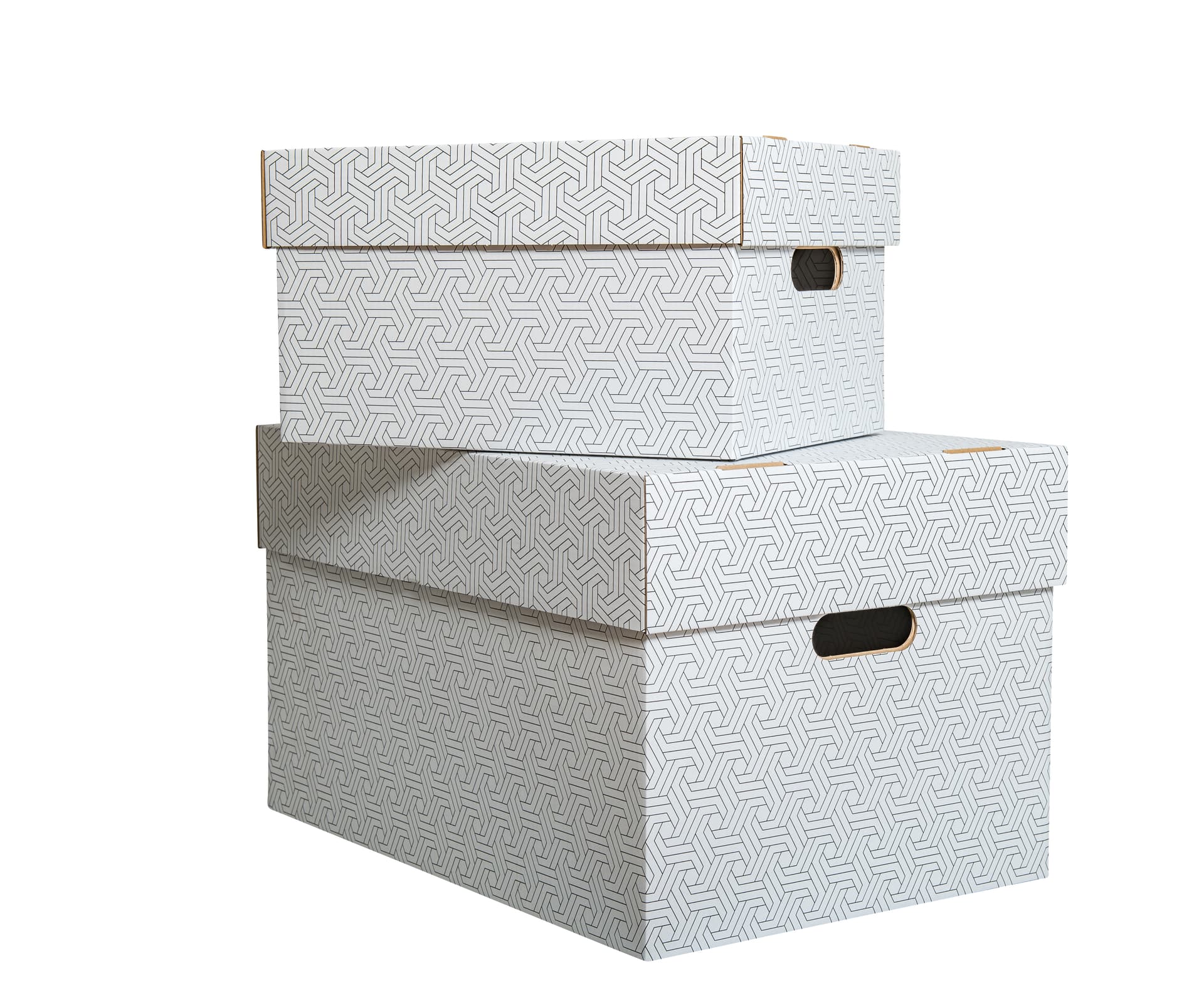 Aufbewahrungsbox mit Deckel 1-wellig weiß · 493 × 343 × 295 mm