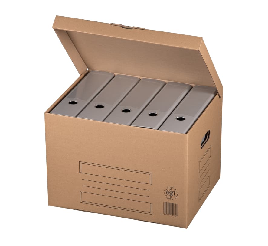 Archiv-Klappbox 1-wellig braun