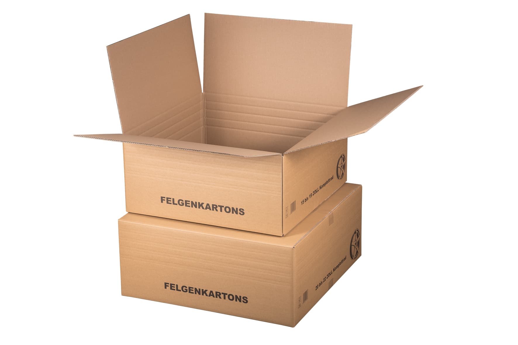 Felgenversandkarton 2-wellig braun