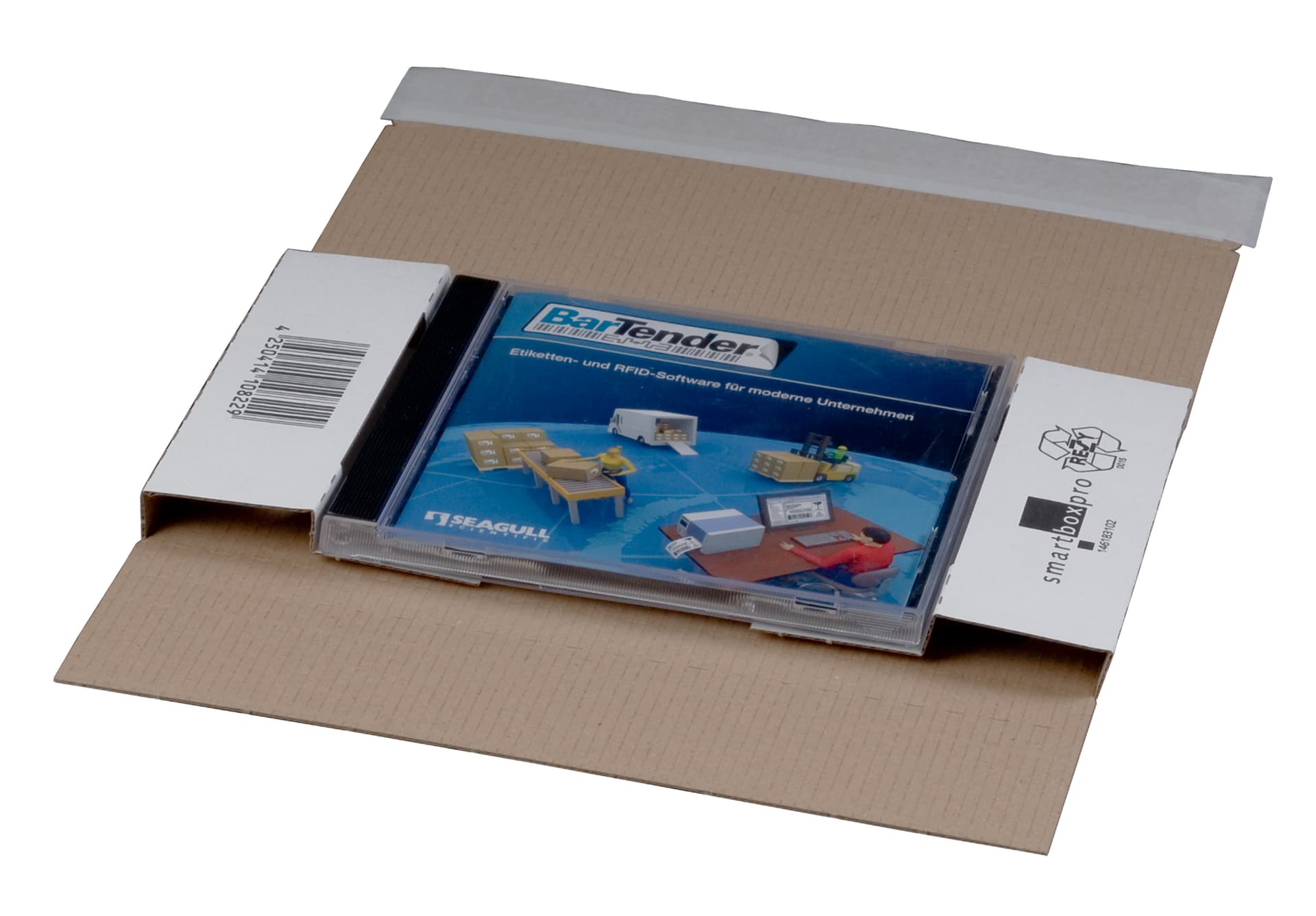 CD-Jewel-Mailer DIN Lang 1-wellig weiß · 225 × 125 × 12 mm · Art. 211111150